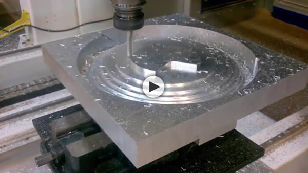 Thermwood Mastercam Solidworks Walkthrough Machining Aluminum Shield on 5 Axis Model 90