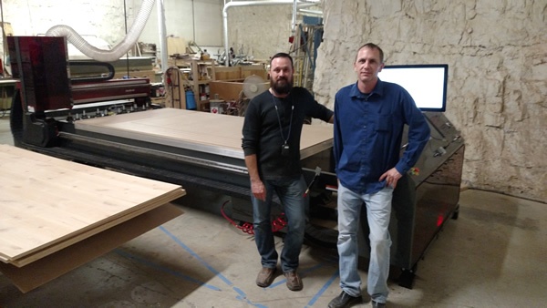Jody Wilmes and the Donovan Mumma of Byrne Custom Woodworking and their new Thermwood Cut Center