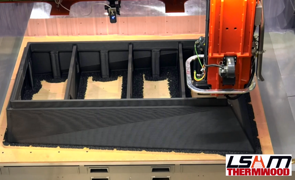 Thermwood LSAM 10'x20' Printing and Trimming Concrete Mold out of Carbon Fiber-filled ABS