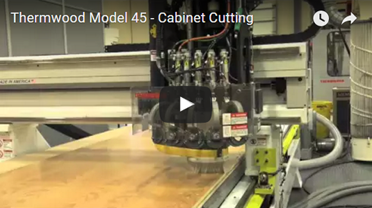 Thermwood Model 45 cabinet cutting