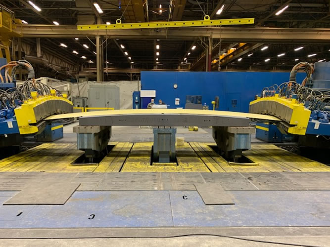 Skin panel being stretched
